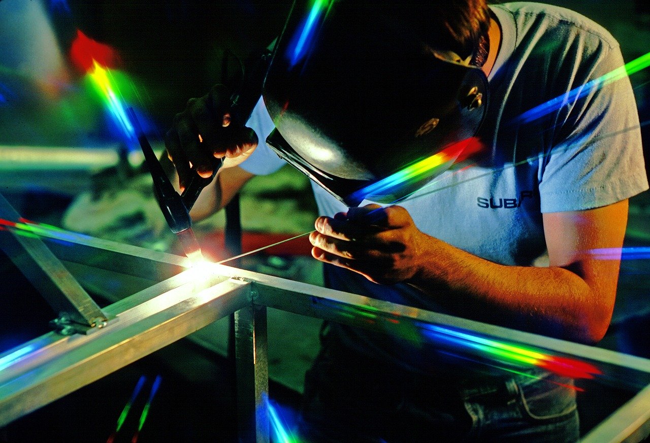 Welder at work